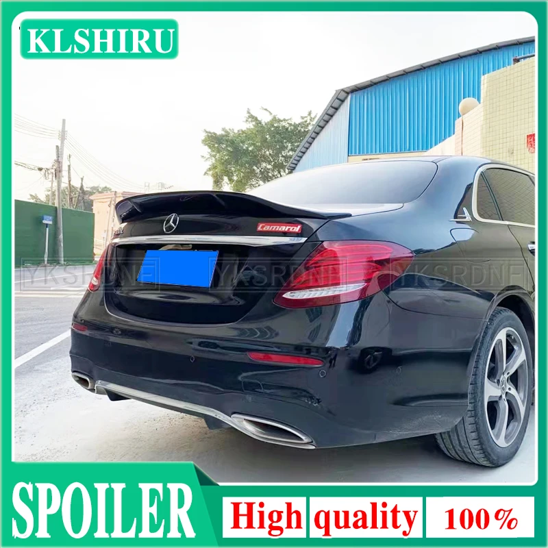 

For Mercedes-Benz E Class W213 Sedan 4 Door 2016 - 2020 Carbon Fiber Car Rear Trunk Wing Spoiler Rear Spoiler Wing Boot Lid