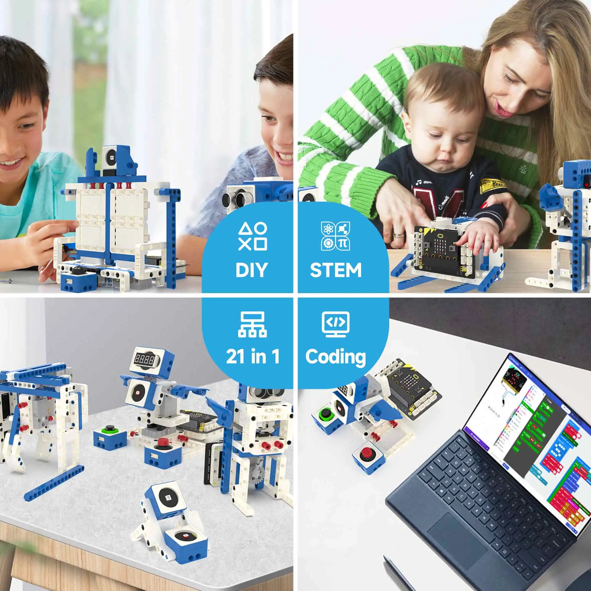 BBC Microbit V2 Smart Robot Car Kit Programmable STEM Sets Coding Science Educational DIY Electronics Project For Kids