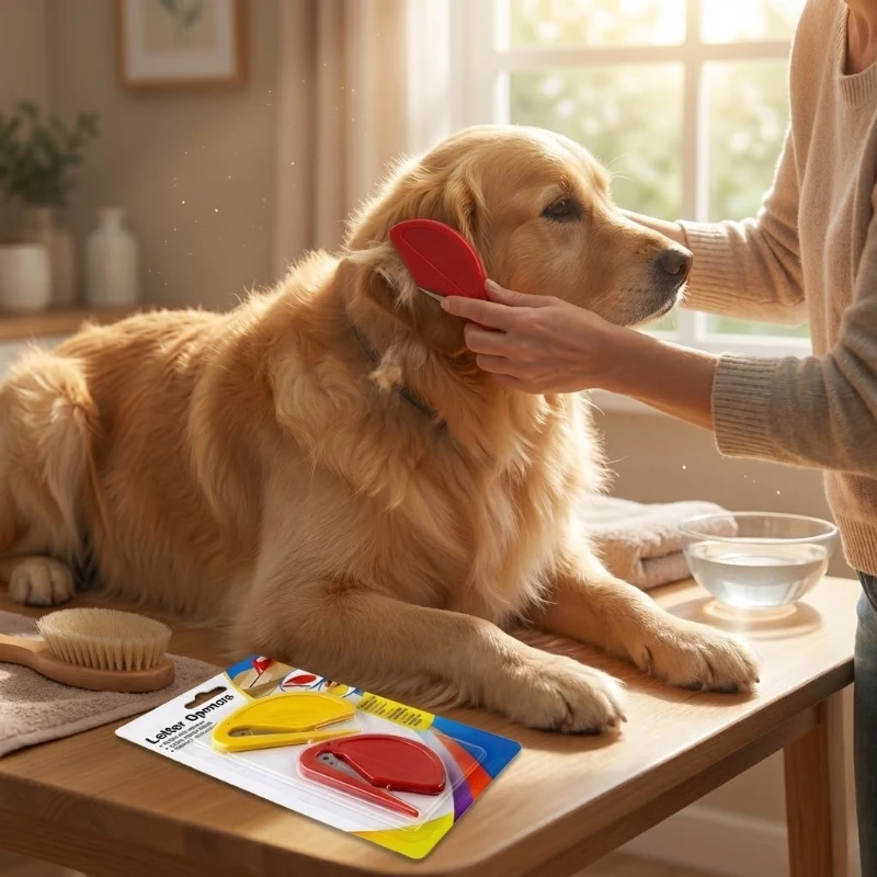 

Нож для безопасного удаления резинок для шерсти животных, инструмент для груминга собак и кошек, безболезненный аксессуар для пуделей и йорков