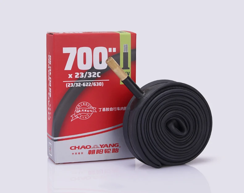 2er-Pack Chaoyang Rennrad-Schlauch 700C 23C 32C 37C mit Schrader- und Presta-Ventil – Fahrradschlauch für Rennräder, Fahrradteil – Detail 12