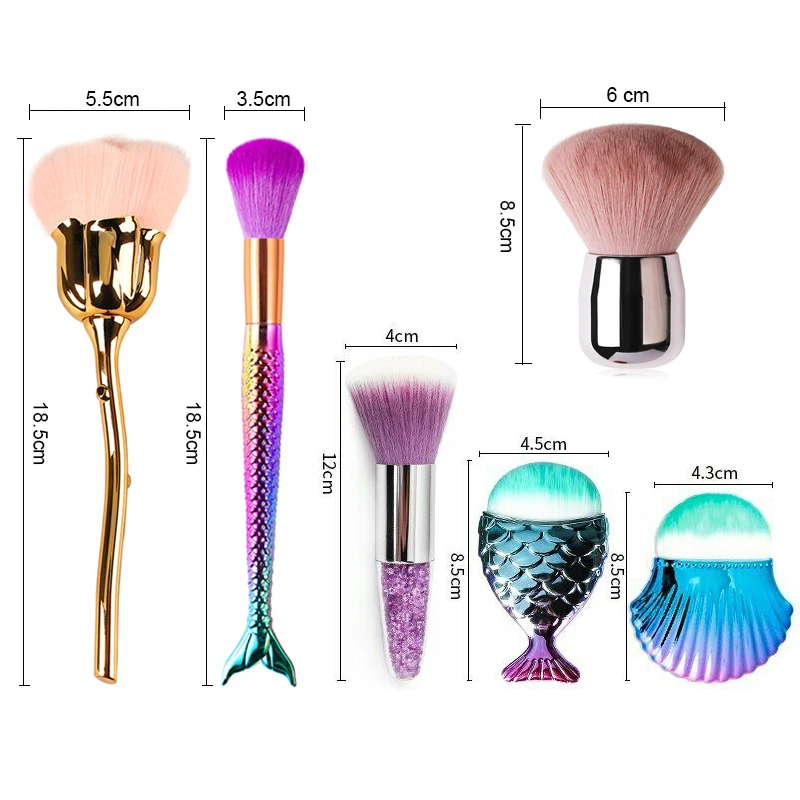 Nail Art Brush Remove Nail Dust Brush Acrylic UV Gel Polish Powder Cleaning Tool Beauty Makeup Brushes Manicure Accessories