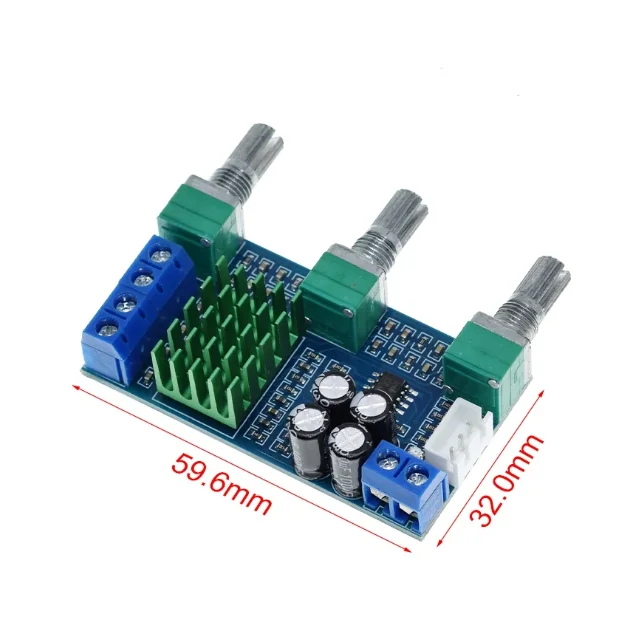 XH-M567 TPA3116D2 Digital Amplifier Board Module 2.0 Audio Dual Channel 80W High Power DC12-24V