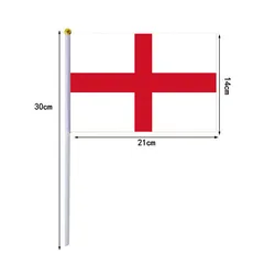 10 Pcs/lot England Hand Waving Flags 14x21cm England Flag Wholesale