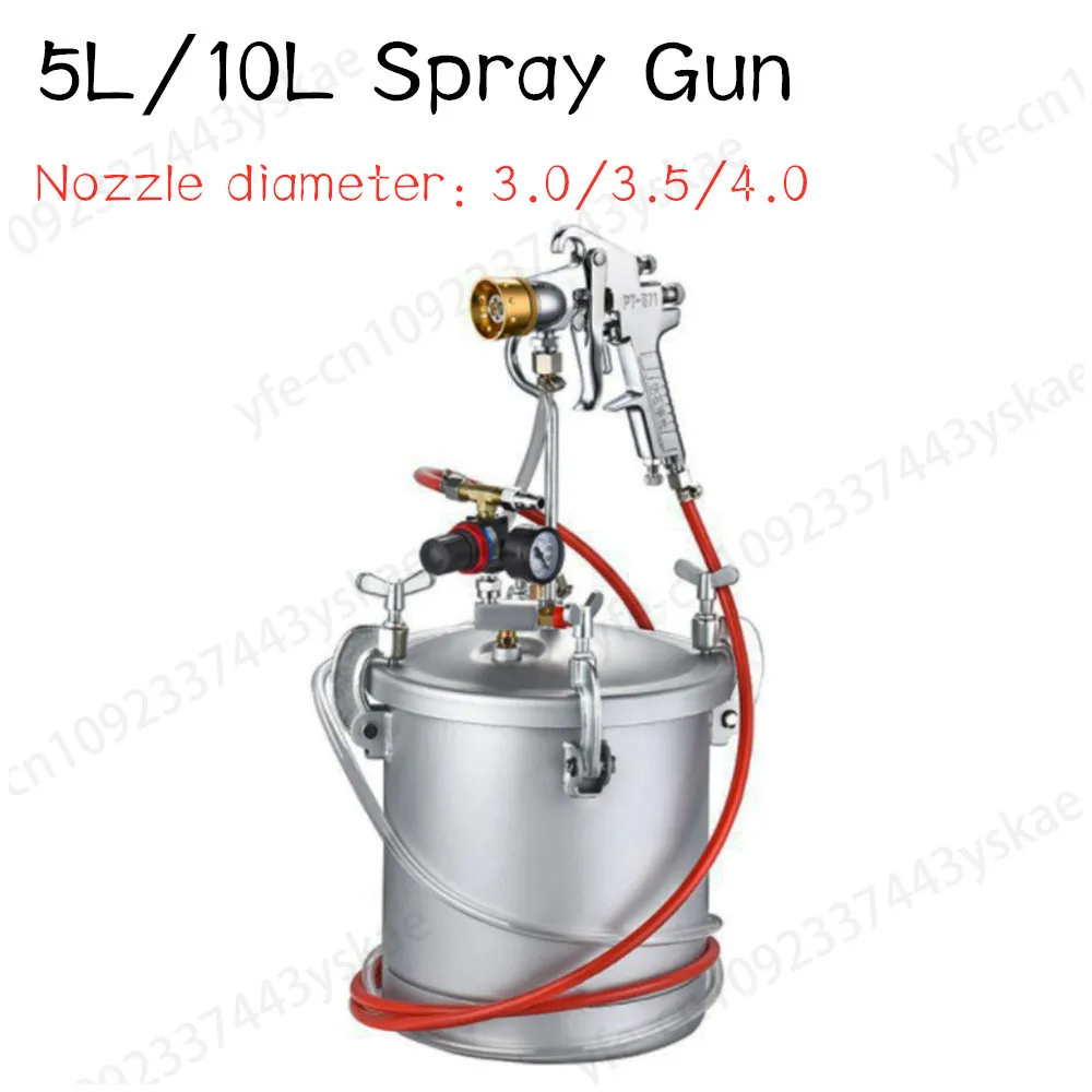 5L/10L Spray Gun Colorful Spray Gun  Latex Paint Pressure Barrel Paint  Paint Marble Spray