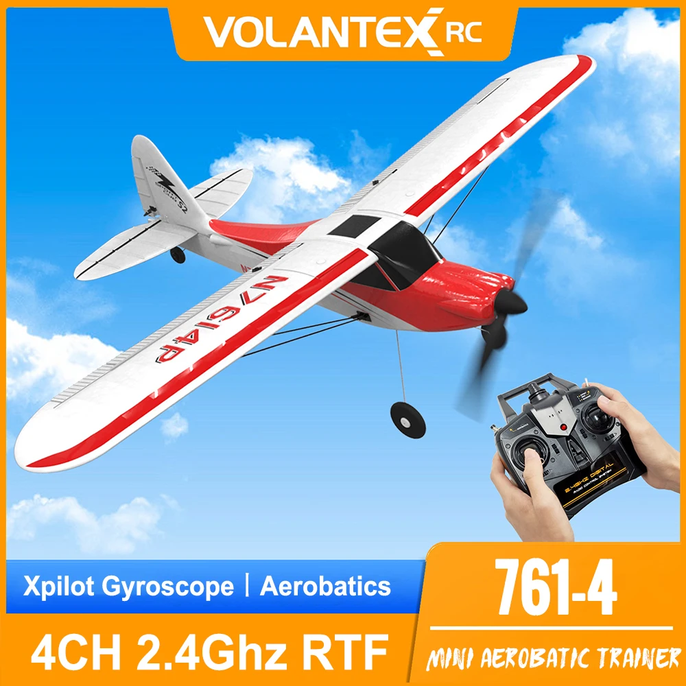 

Volantex Sport Cub 500 761-4 4CH One-Key Aerobatic Beginner Trainer RC Glider Airplane RTF Built In 6-Axis Gyro Outdoor Rc Plane