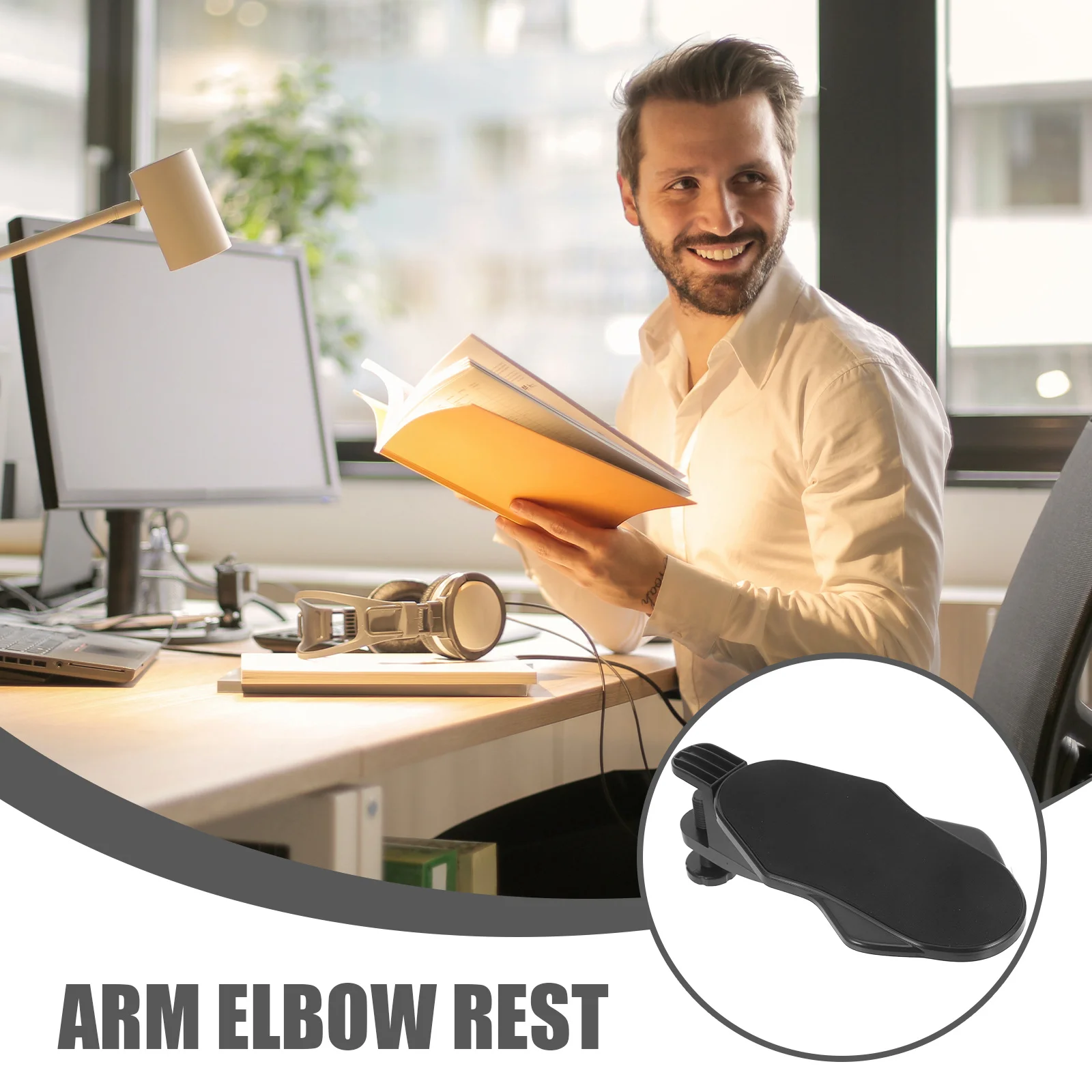 

Computer Arm Rest Desk Arm Support Lightweight Design Wrist Rest Armrest Extender Comfortable Wrist Relief for Keyboard Elbow