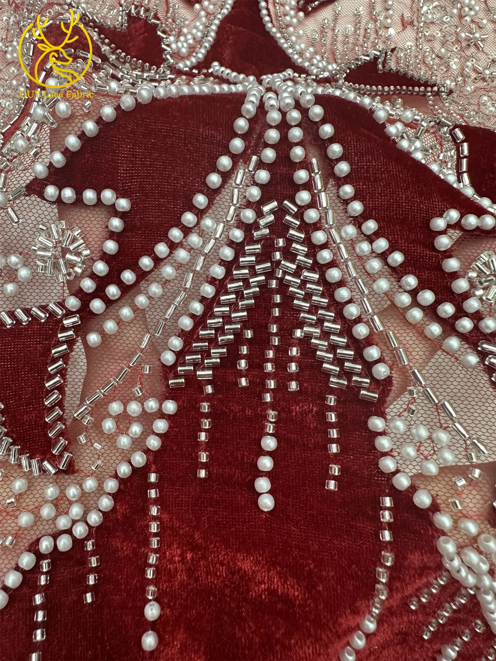 2025 Luxury French Embroidery Beaded Lace Fabric African Nigerian Sequins Lace Fabrics For Wedding Party Dress Sewing Material