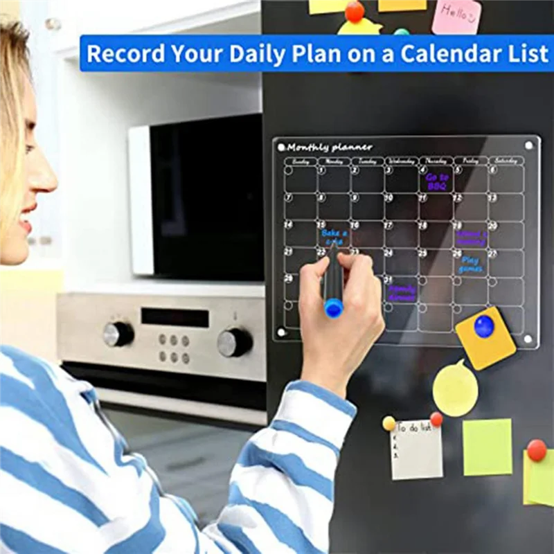 Advanced Weekly Calendar For Fridge Dry Erase Board Calendar For Fridge, Reusable Planner, Gift For Home Organization