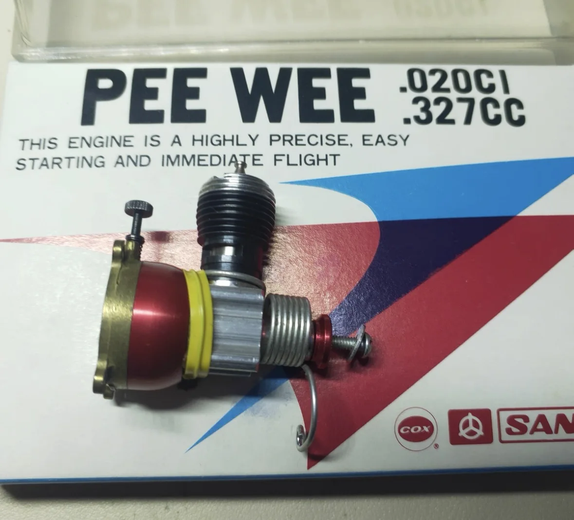 COX Pee Wee .020 High Precision Glow Plug Engine Easy Starting .327cc Mini Motor for Model Plane SANWA Special New in Box