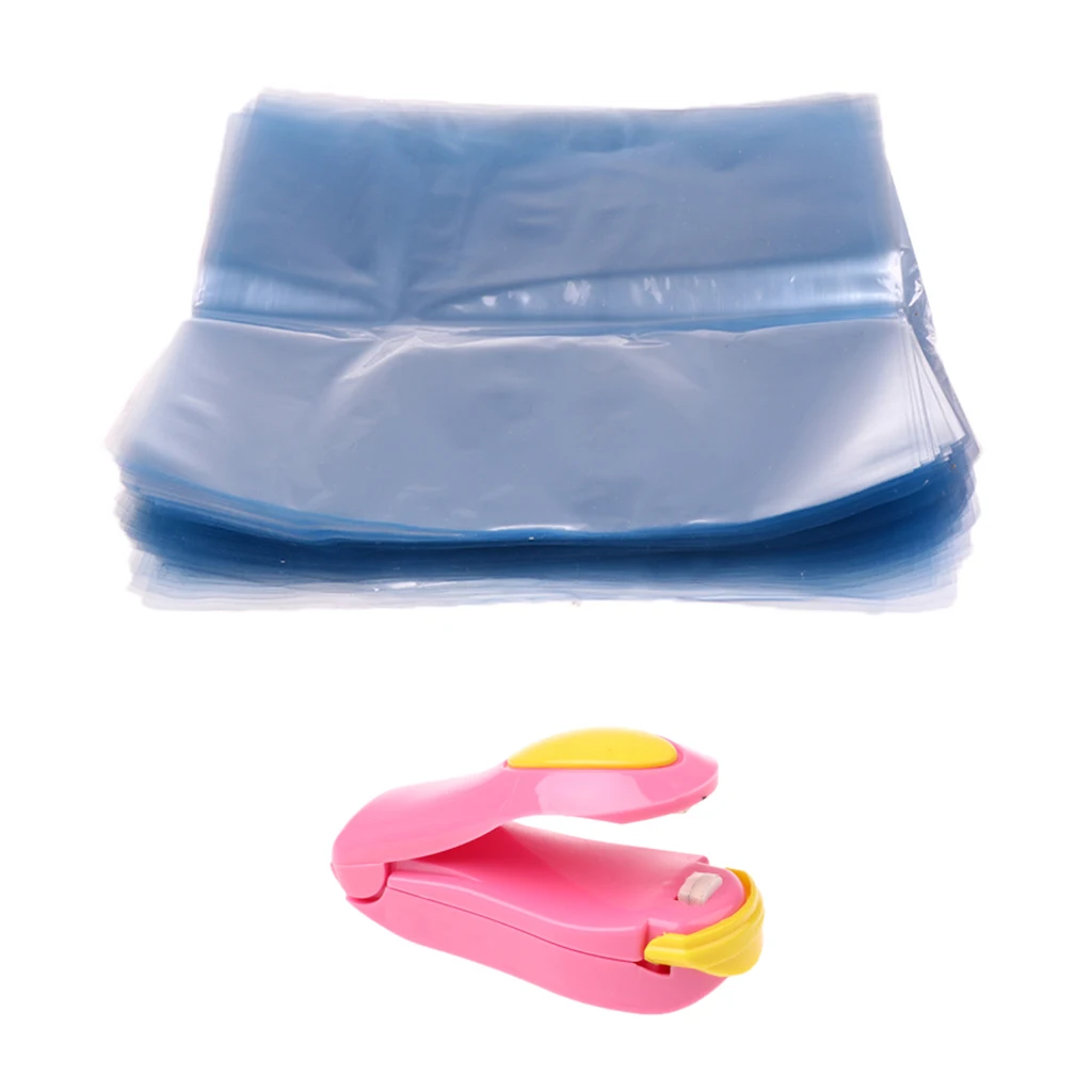 200 قطعة من أكياس التغليف المنكمشة آلة فيلم PVC للحرف اليدوية لزجاجات الحمام والصابون