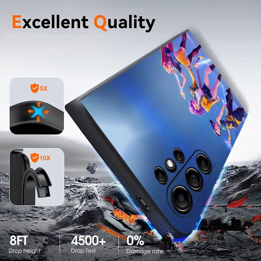 Anime kpop d-demon caçadores caso de telefone para samsung galaxy s25 s24 s23 s22 s21 s20 ultra plus fosco capa macia funda