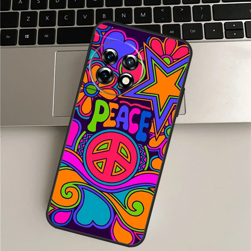 히피 히피 사이키델릭 아트 피스 케이스, 원플러스 11, 9, 10 프로, 에이스 2, 8T, 9RT, 10T, 10R, 원플러스 노드, N10, N20, 2T, CE 2 라이트 커버