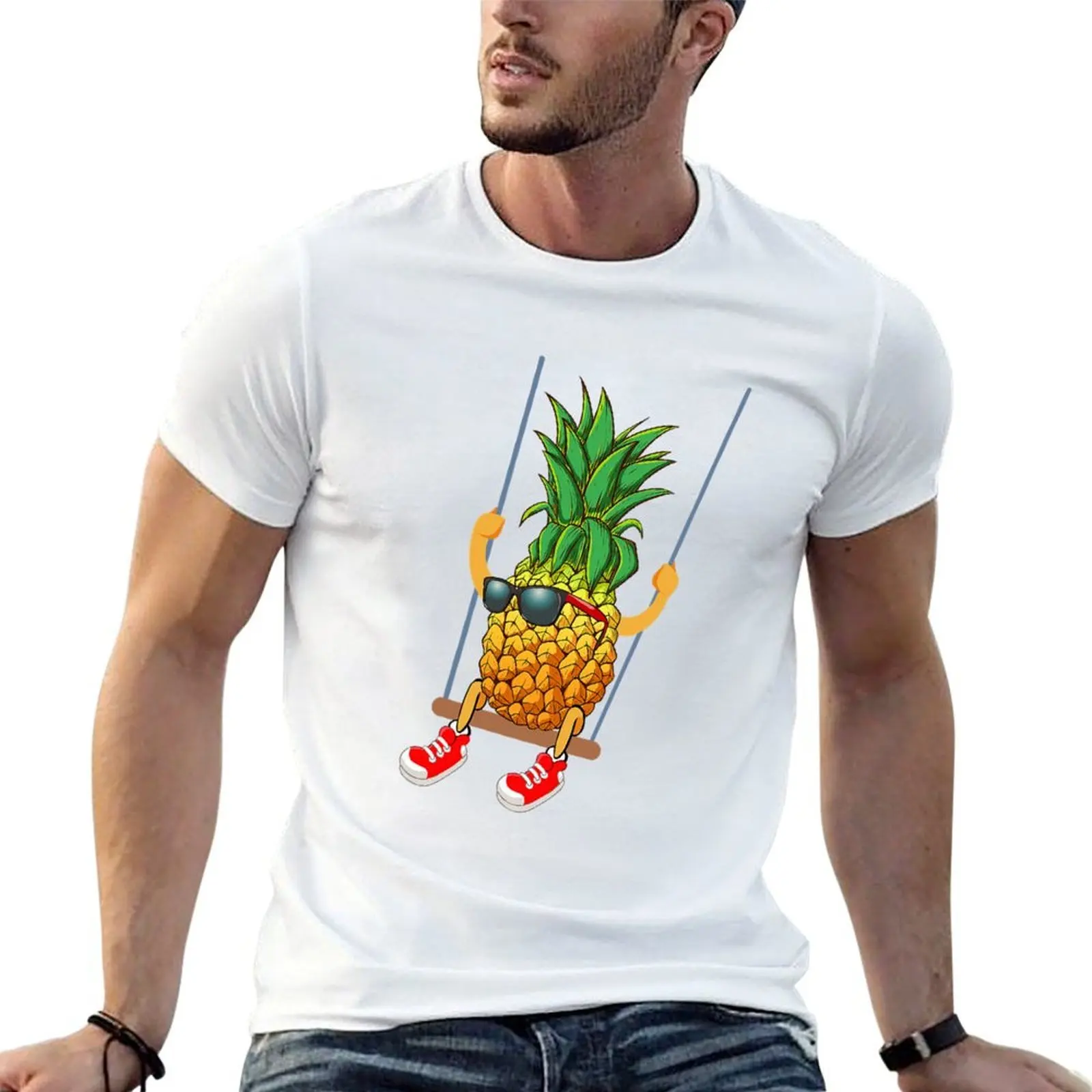 

Swinging Pineapple - Pineapple Lover T-Shirt t shirt custom print man t shirts cotton t shirt man cotton T-shirt