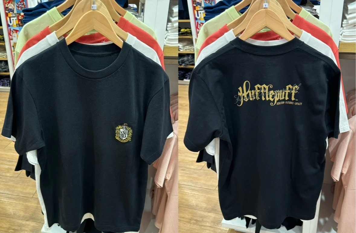 Camisetas de manga corta informales versátiles de algodón puro con estampado UT Harry Potter para hombres y mujeres