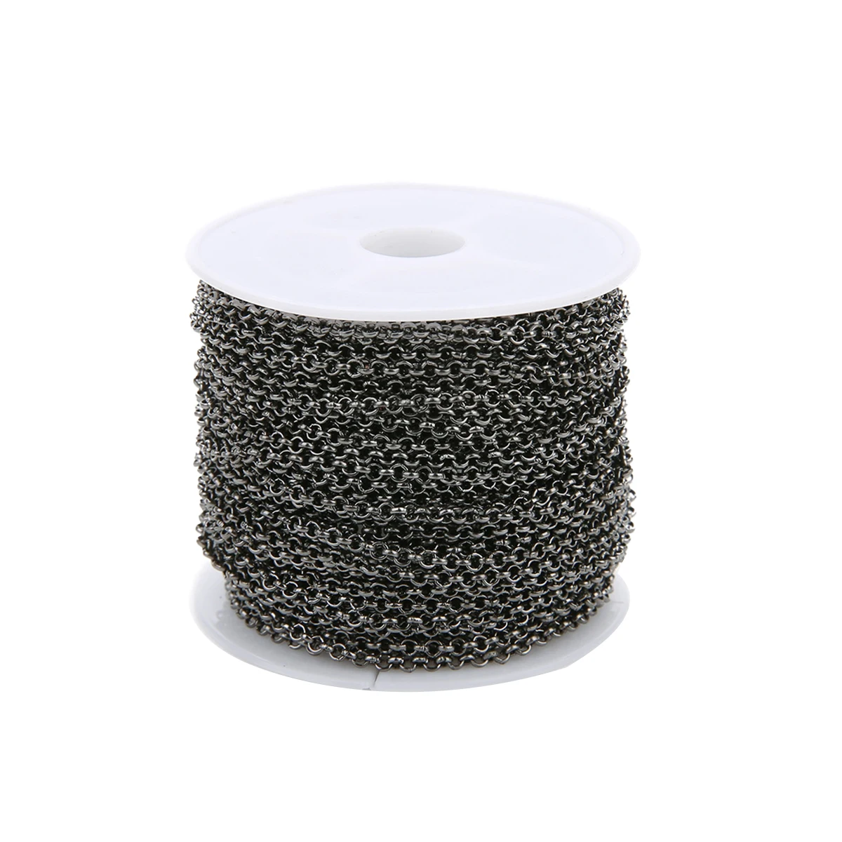 

Shaped Chain Spool Cable Chain Light Black 2mm DIY Jewelry Making Necklace Bracelet Accessories Twisted Chains Craft Set