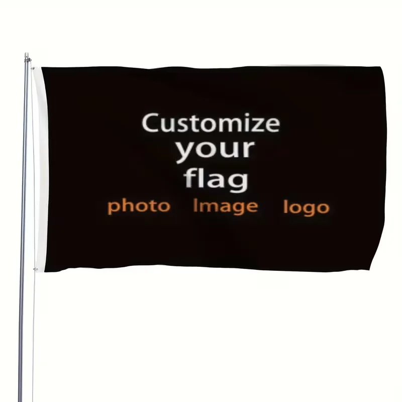 Personalized Any Size Banner Flag Custom Text/Photo Birthday Graduation Business Corporate Events Club Logo Decorative Banner