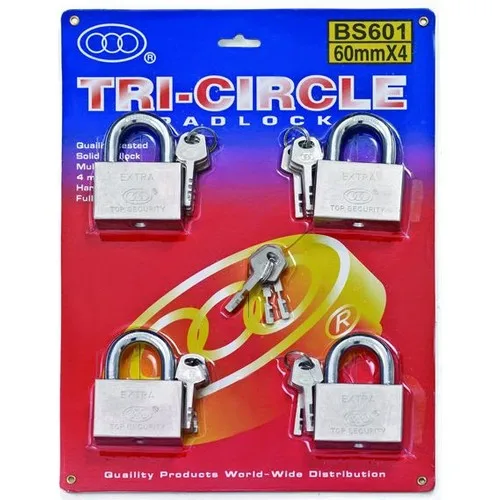 Stiletto Single Spanner Drop 4 Pcs Steel Padlock