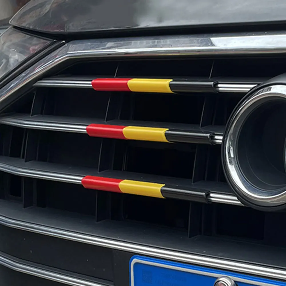 Car Front Grille Trim Strips Racing-Grills Decorative Three-Color Automotive Exterior Accessories For Audi A6 C8 4K 2019-2022