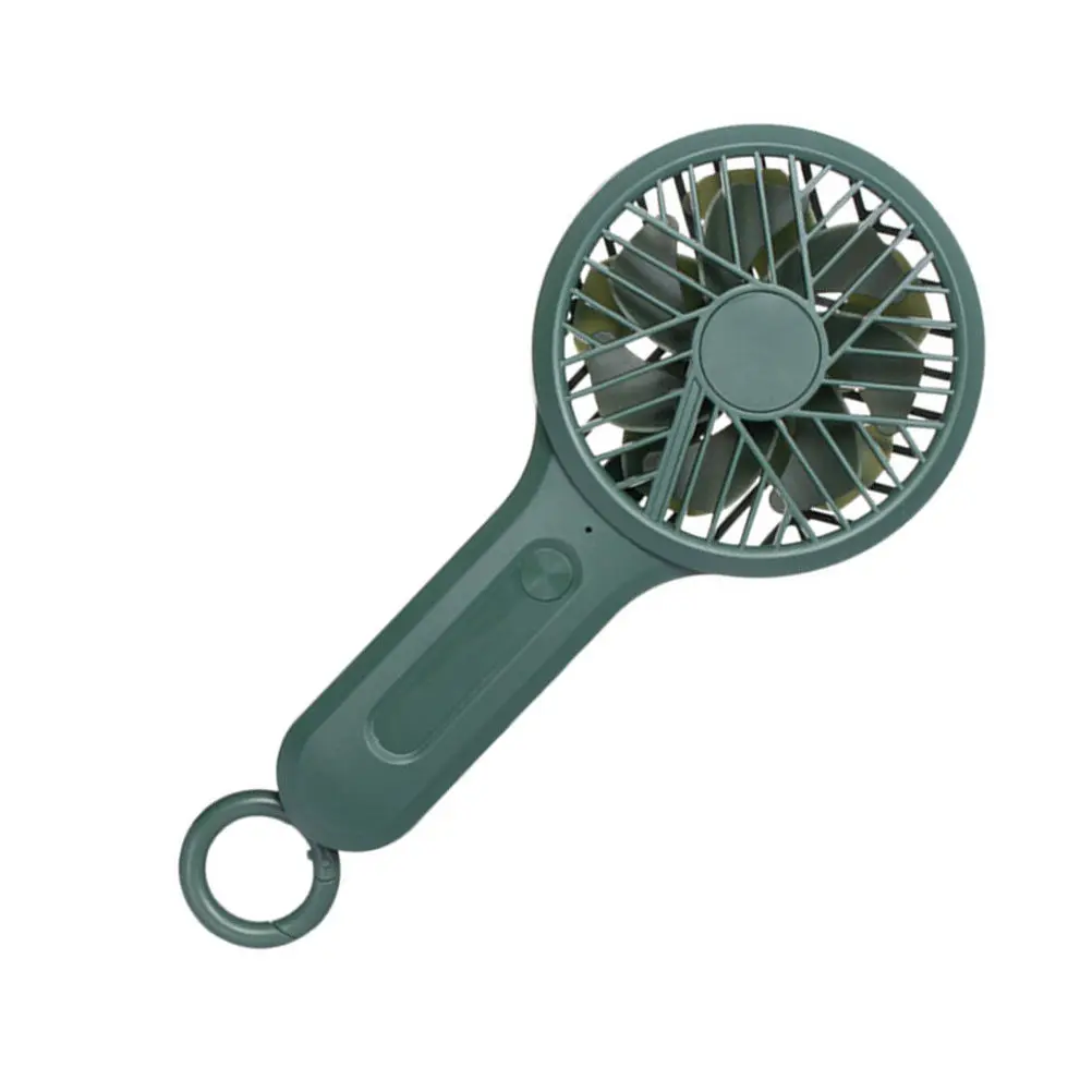 Handheld Mini Fan USB Rechargeable Portable Fan Summer Cooling Device Lightweight Compact Design for Home Office Outdoor Green