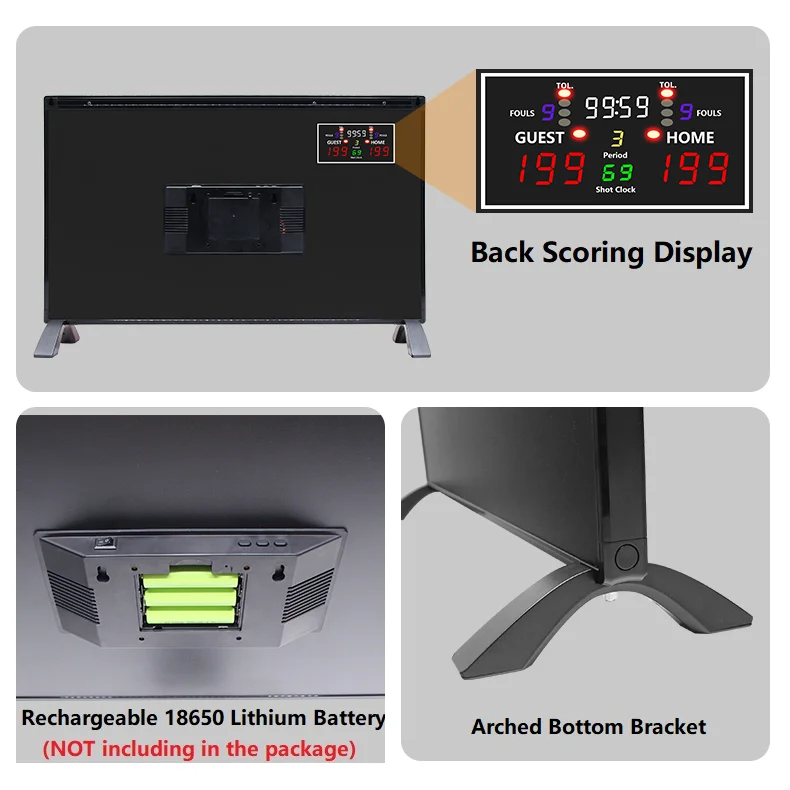 وصول جديد شاشة مزدوجة عرض التهديف LED حارس النتيجة الإلكترونية لوحة النتائج الرقمية لكرة السلة مع الوصول إلى التثبيت