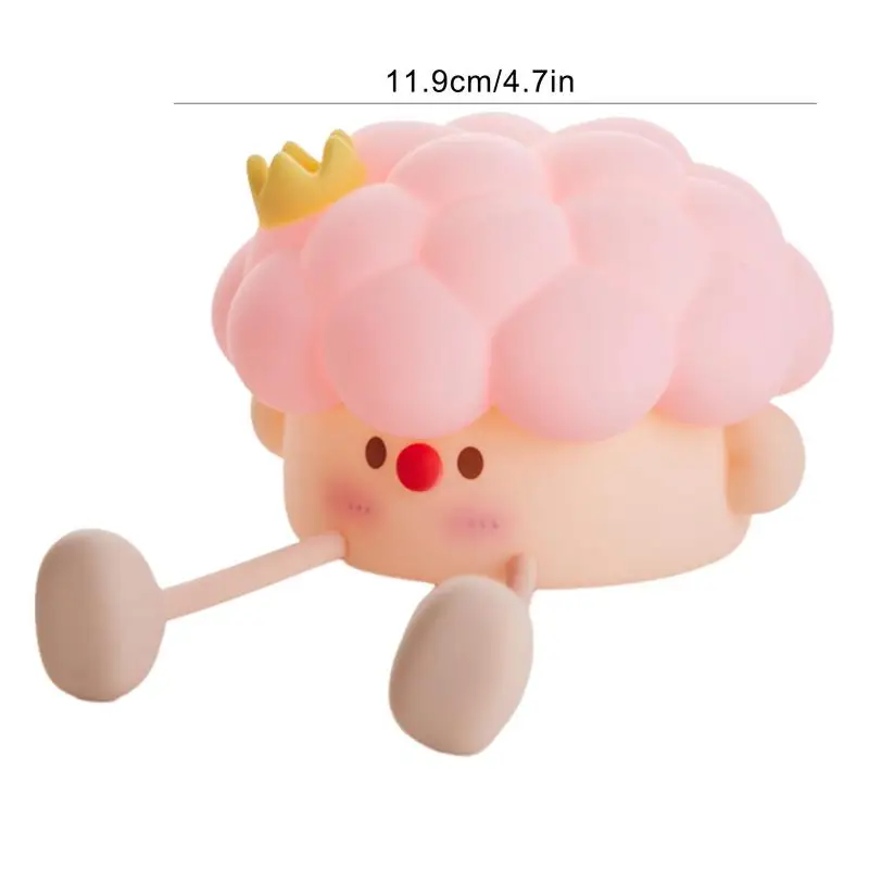 Night Light For Kids 3 Levels Dimmable Bedside Touch Lamp Cartoon Prince Silicone Clap Light Bedside Lamp Dimmable Touch Lamp