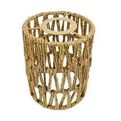 Woven Rattan Pendant Bohemian Style Handwoven Home Decor Ceiling Lamp Woven Lampshade Rattan Lampshade For Living Room Bedroom