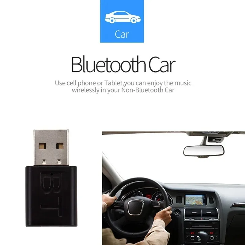Bluetooth GRWBEOU-USBワイヤレスレシーバーアダプター,5.0mm,AUXオーディオ,車,テレビ,ヘッドセットスピーカー用のモノラル音楽レシーバー,a2dp,3.5