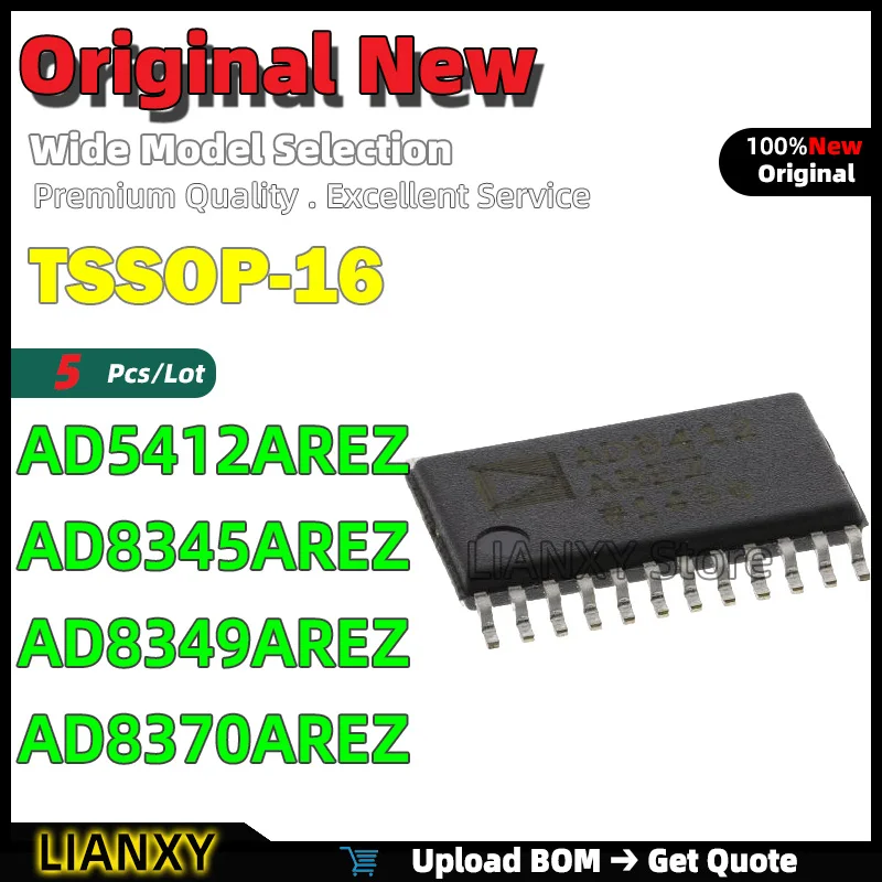 5pcs TSSOP-16 AD5412AREZ AD8345AREZ AD8349AREZ AD8370AREZ Modulator New Original