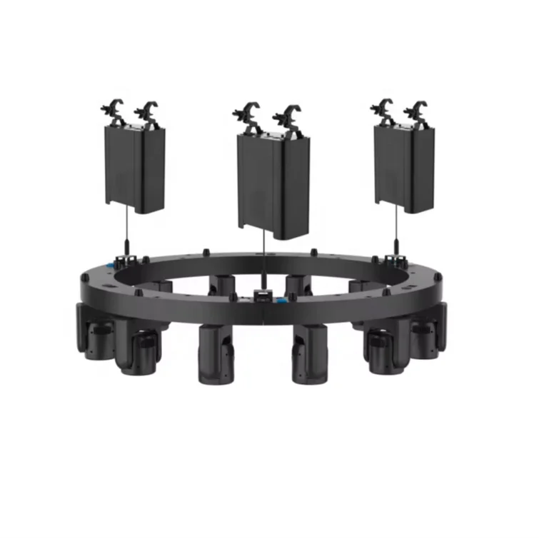Kinetic Beam Ring Light 3 Winch RGBW Moving Head Beam Ring DMX Stage Lighting for Nightclub DJ Stage
