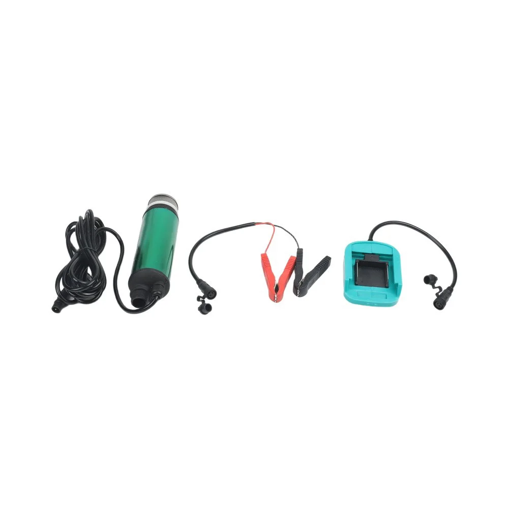 12V Portable Pump for Oil Diesel and Water Transfer Featuring 2.4 Meter Cord and 30 to 50 Liters Per Minute Flow