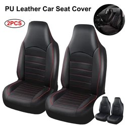 PU Leather Front Seat Cover Car Fashion Style High Back Bucket Car Seat Protector Cover Universal Car Seat Accessories