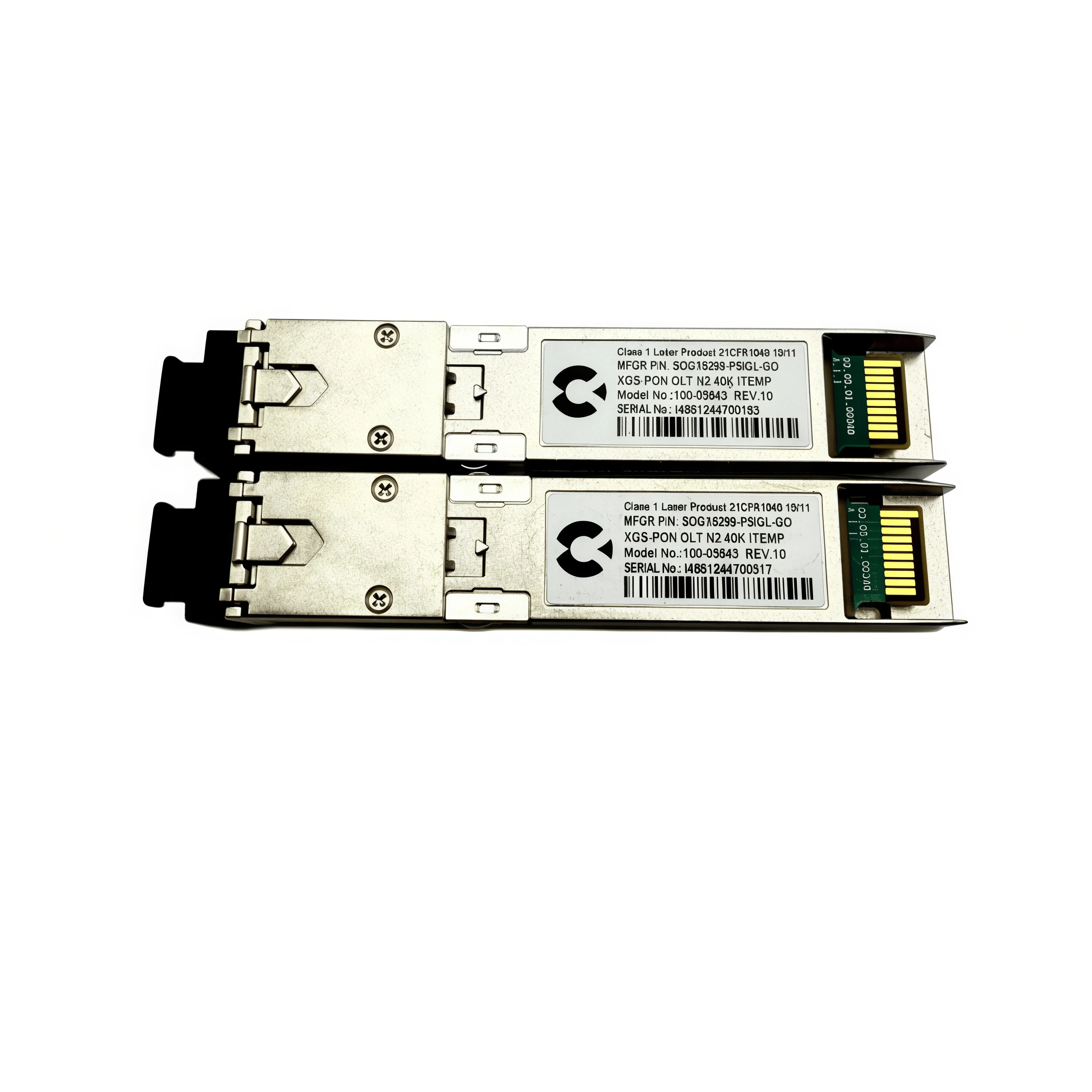 For FTTH OLT Network 100-05643 SOGX6299-PSIGL-GO SFP+ XGS-PON OLT N2 40K ITEMP Optical Transceiver SC SMF Module