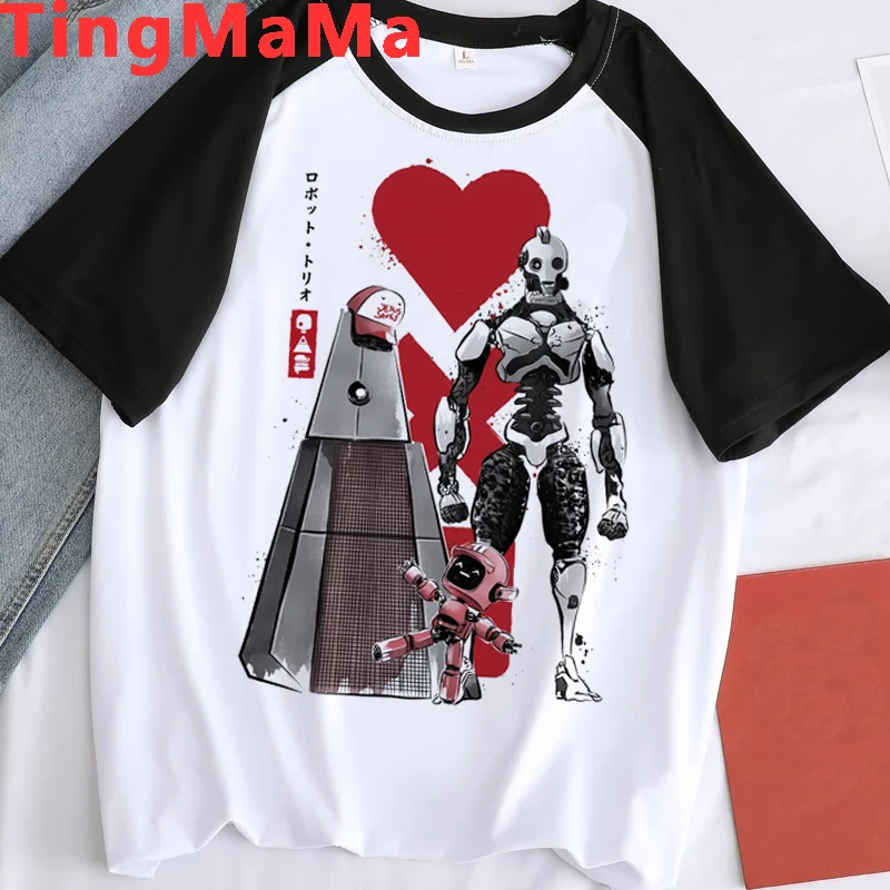 Heavy Metal Rock Sci Fi TV Love Death and Robots T Shirt Men Cartoon T-shirt Robots Graphic Tees Hip Hop Unisex Tshirt Male