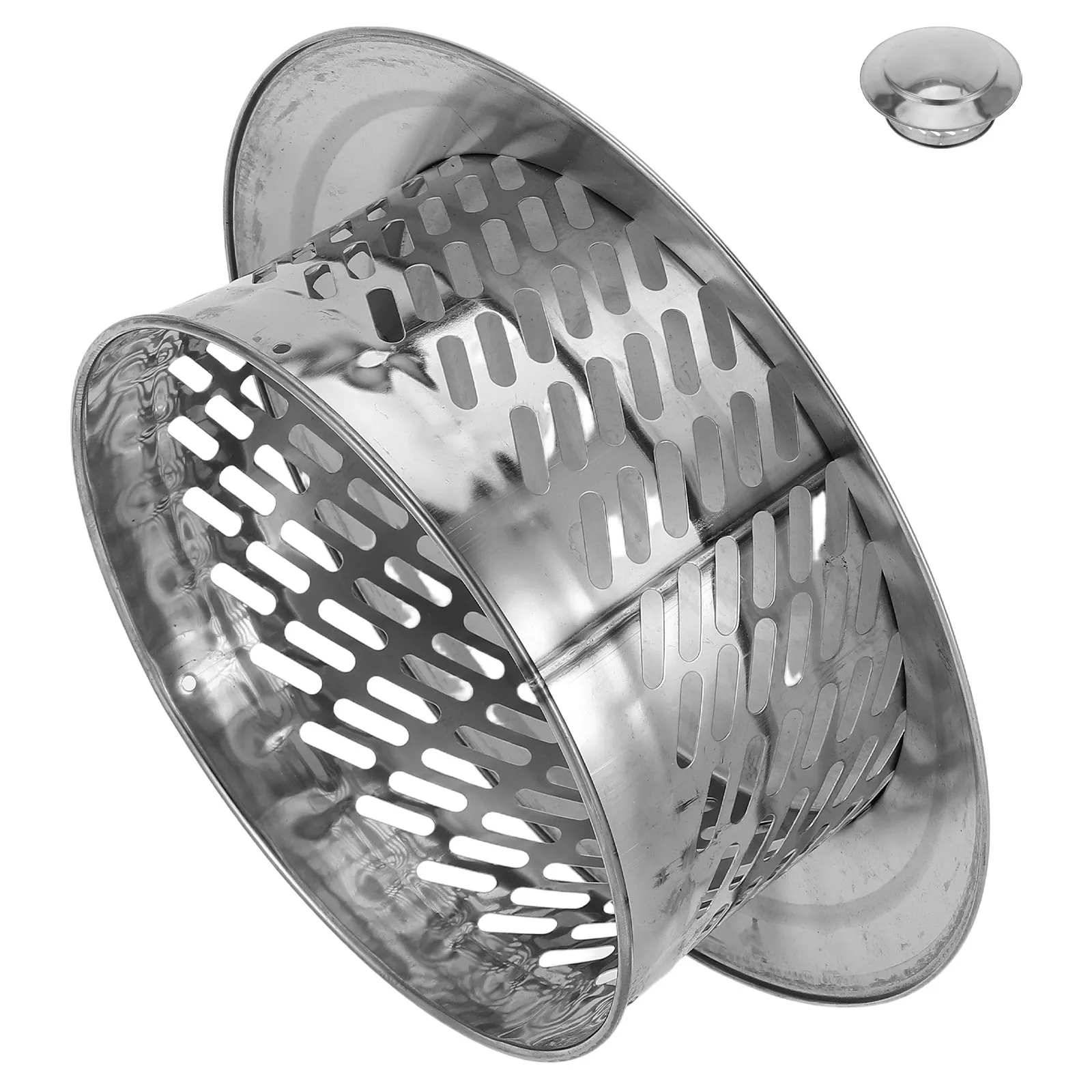 Round Chimney Cap Stainless Steel Cone Top Rainproof Vent Cover Roof Pipe Exhaust Chimney Flue Protection Outdoor