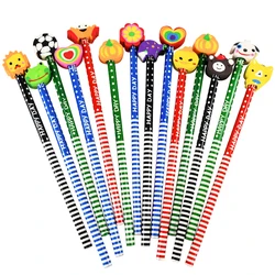 10/20Pcs Cartoon Pencil with Eraser Kids Birthday Party Favors Goodie Bag Pinata Fillers Back To School Prize Christmas Gifts