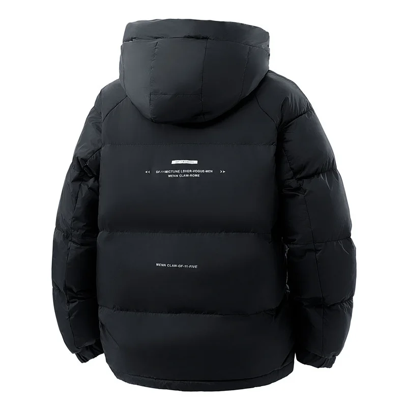 Men's Winter Thick Cotton Jacket Casual Windproof Hooded Bread Jacket Warm Cozy Cotton Outerwear for Men