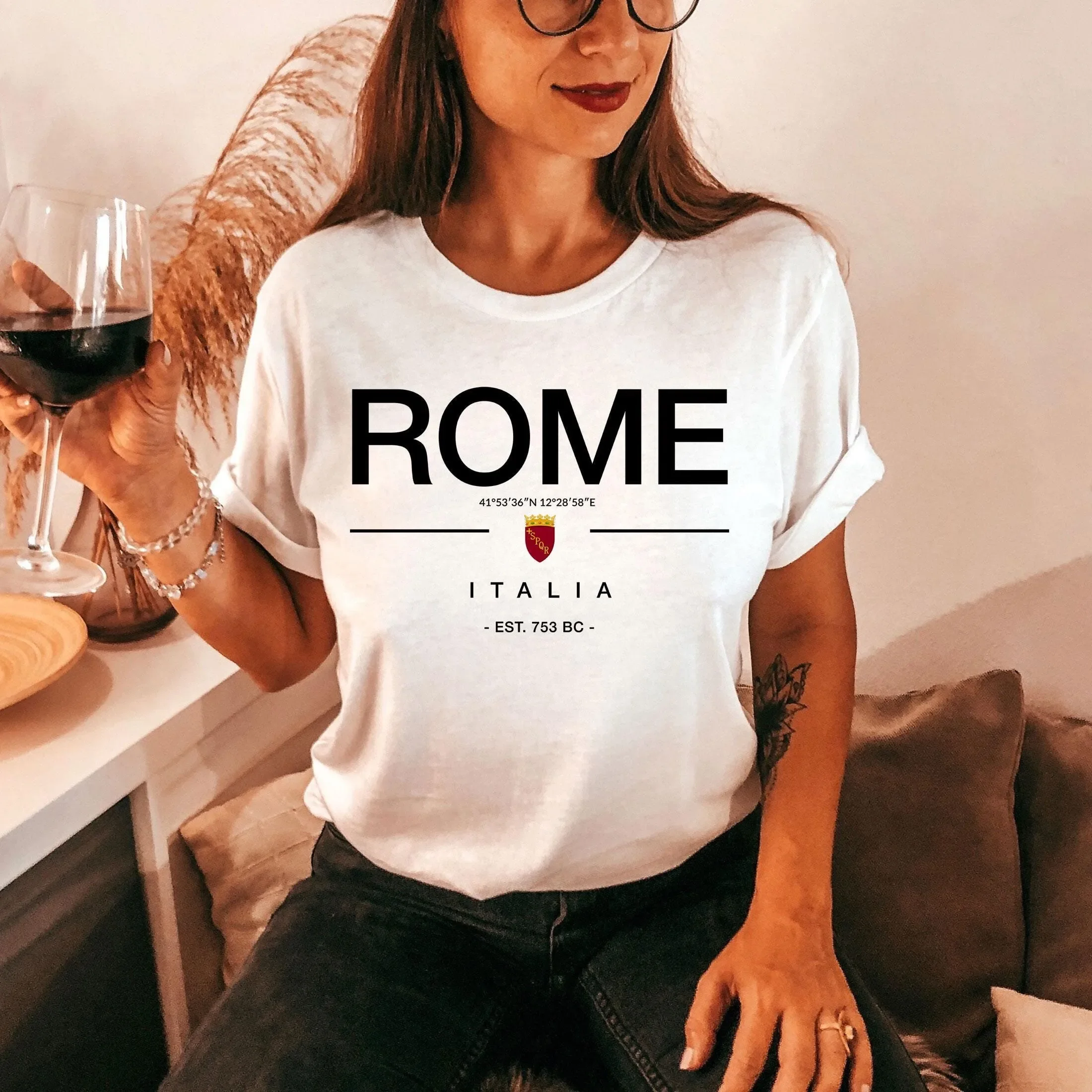 Rome T Shirt Italia trip fan Italy family