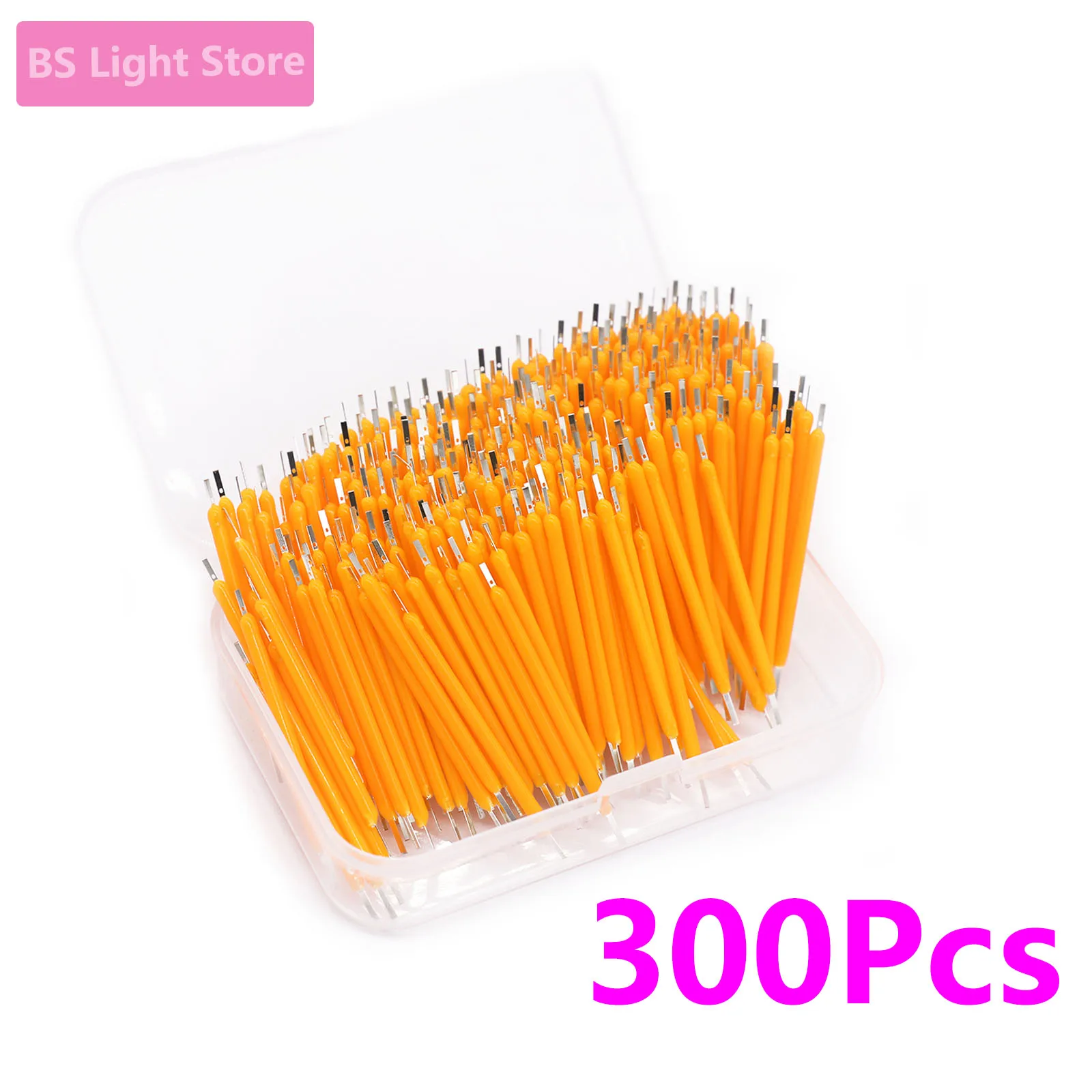 300pcs Led Cob Chip warmwhiteDC3V Filament Lamp Part 38mm Edison Bulb Incandescent Lighting Accessories Diode Holiday Decorative