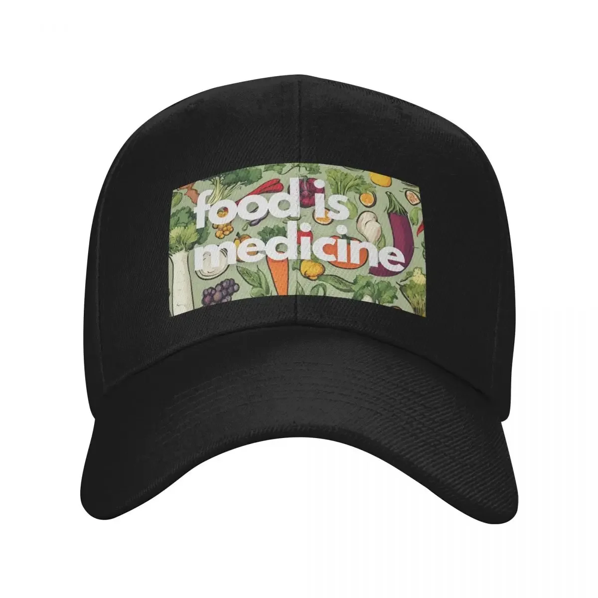 Food is medicine Baseball Cap beach hat Streetwear custom Hat For Men Women's