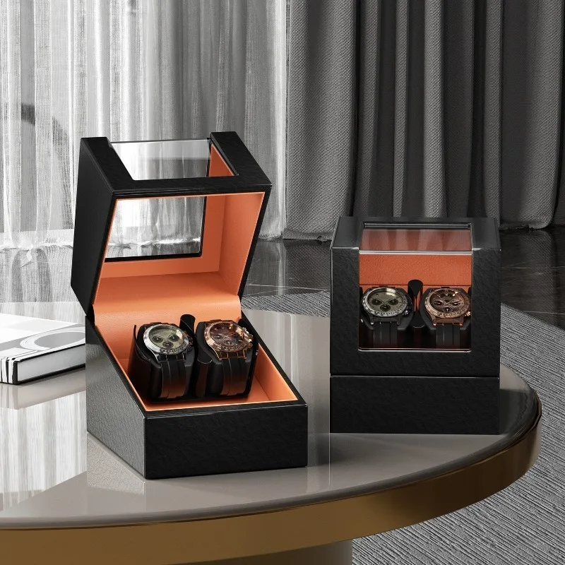 Men Rotating Watch Winders Mechanical Wrist Watches Winding Transparent Watch Automatically Winding Device Case Modern Watch Box