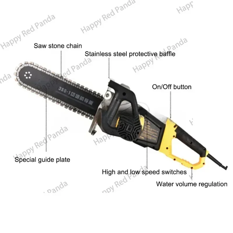 High Power Multifunctional Concrete Wall Cutting Machine Electric Chain Cutting Saw Brushless Diamond Stone Cutting Machine 220V