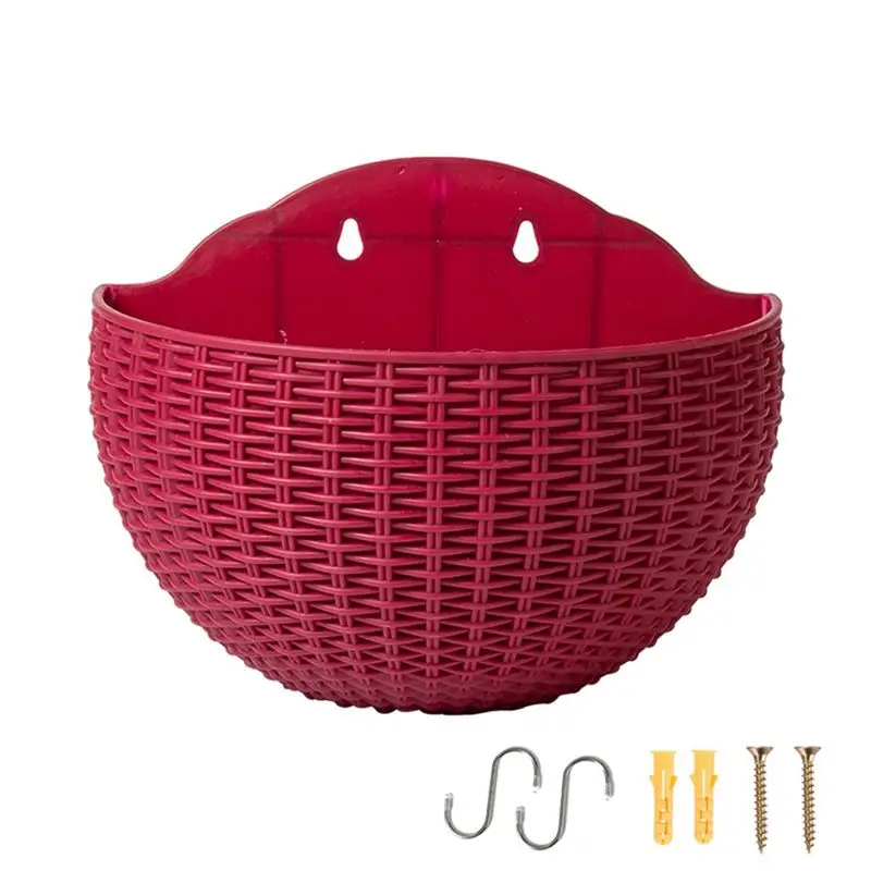 

A67P-Настенный плантатор Настенный плантатор Полукруглый плантатор для забора со сливом и крючками Настенный плантатор