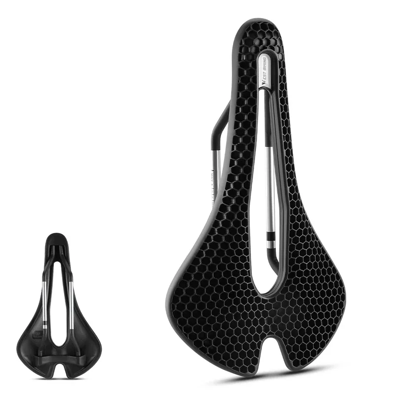 AliExpress West Biking WEST BIKING Bicycle Saddle 3D Printed Honeycomb Saddle Ultralight Comfortable Breathable MTB Gravel Road Bicyle Riding Seat Part