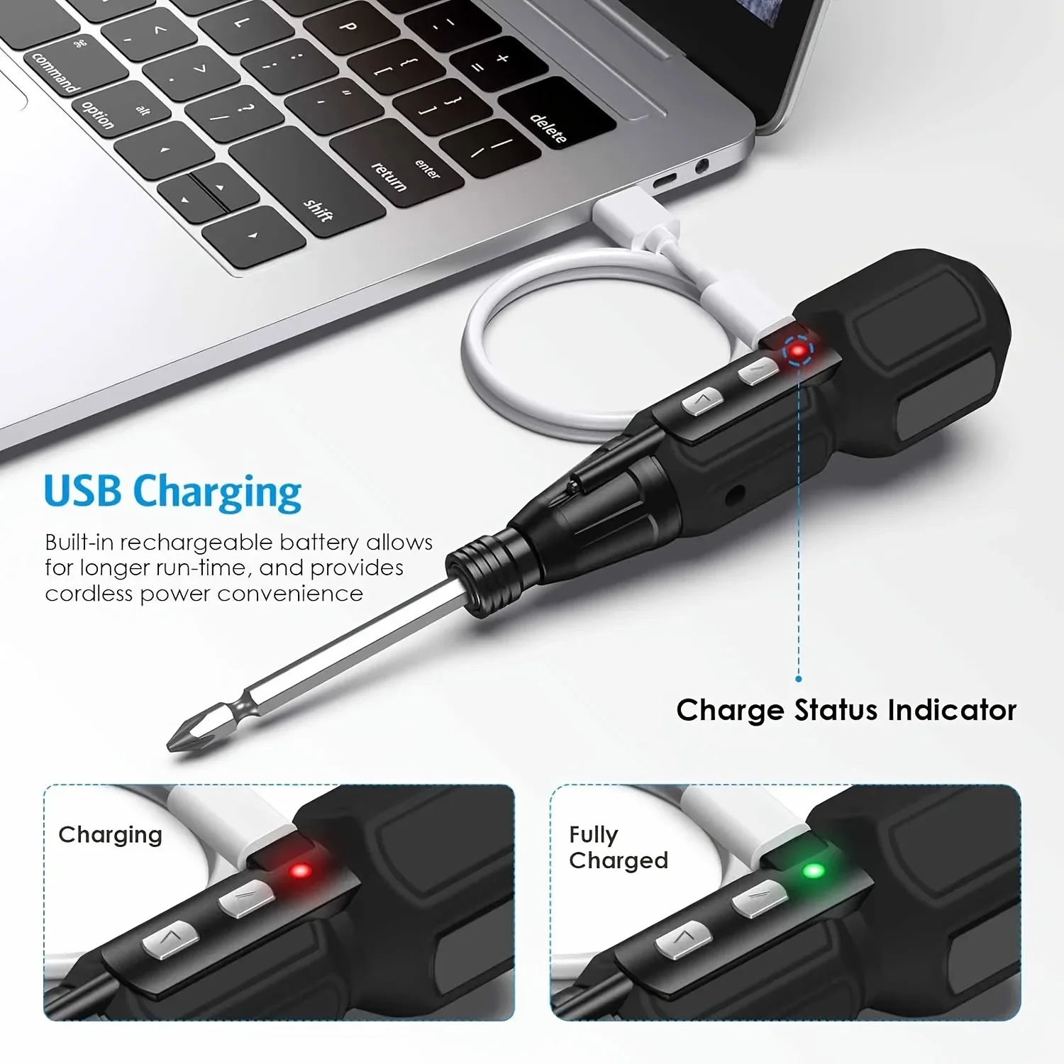 Electric Screwdriver Rechargeable Cordless Screwdriver Quick Electric Tool Home Small Electric Kit Repair Tool Electrician Repai
