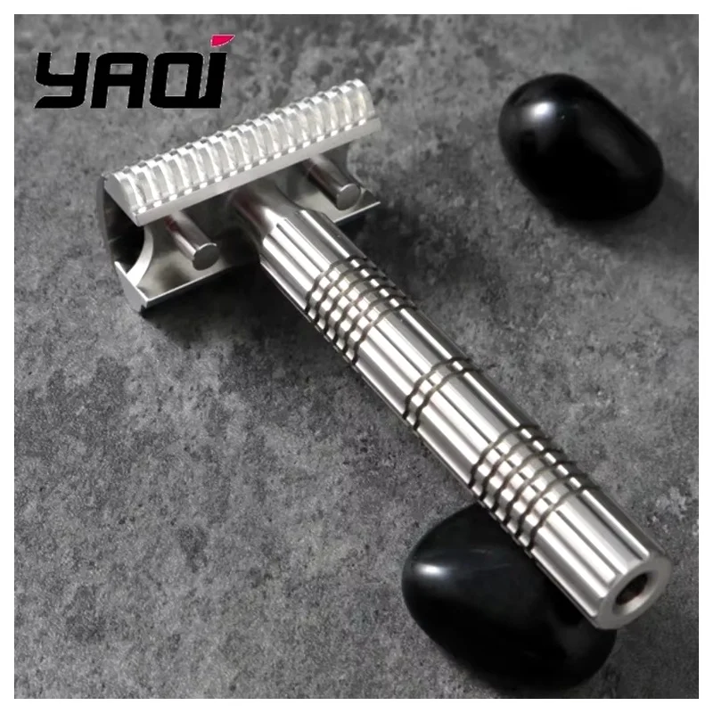 YAQI Mens Safety Razor Bohemia 316 Stainless Steel Adjustable Baseplate Wet Shave Tools Best Gift for Men Mens Grooming Tools