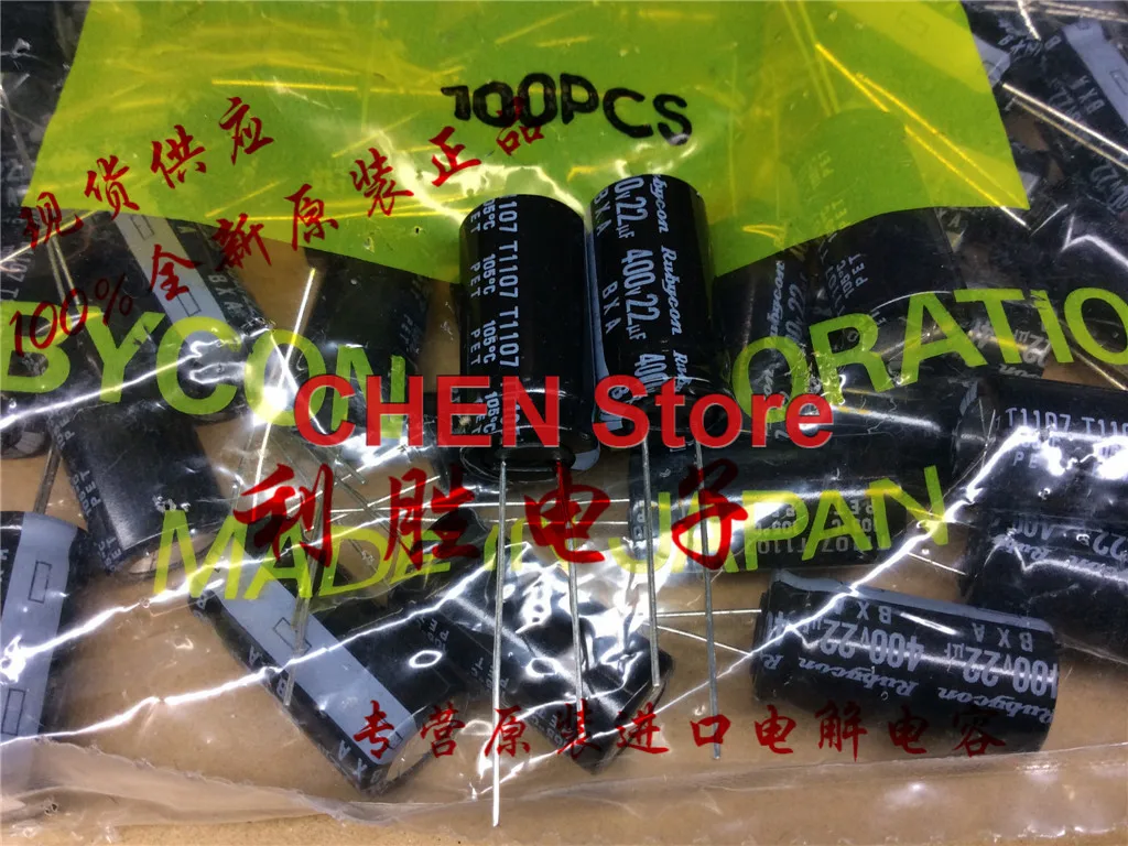 

20PCS/50PCS Japan Rubycon BXA 400V22UF 12.5X25MM Aluminum Electrolytic Capacitor 22UF 400V Long Life 22uF/400v