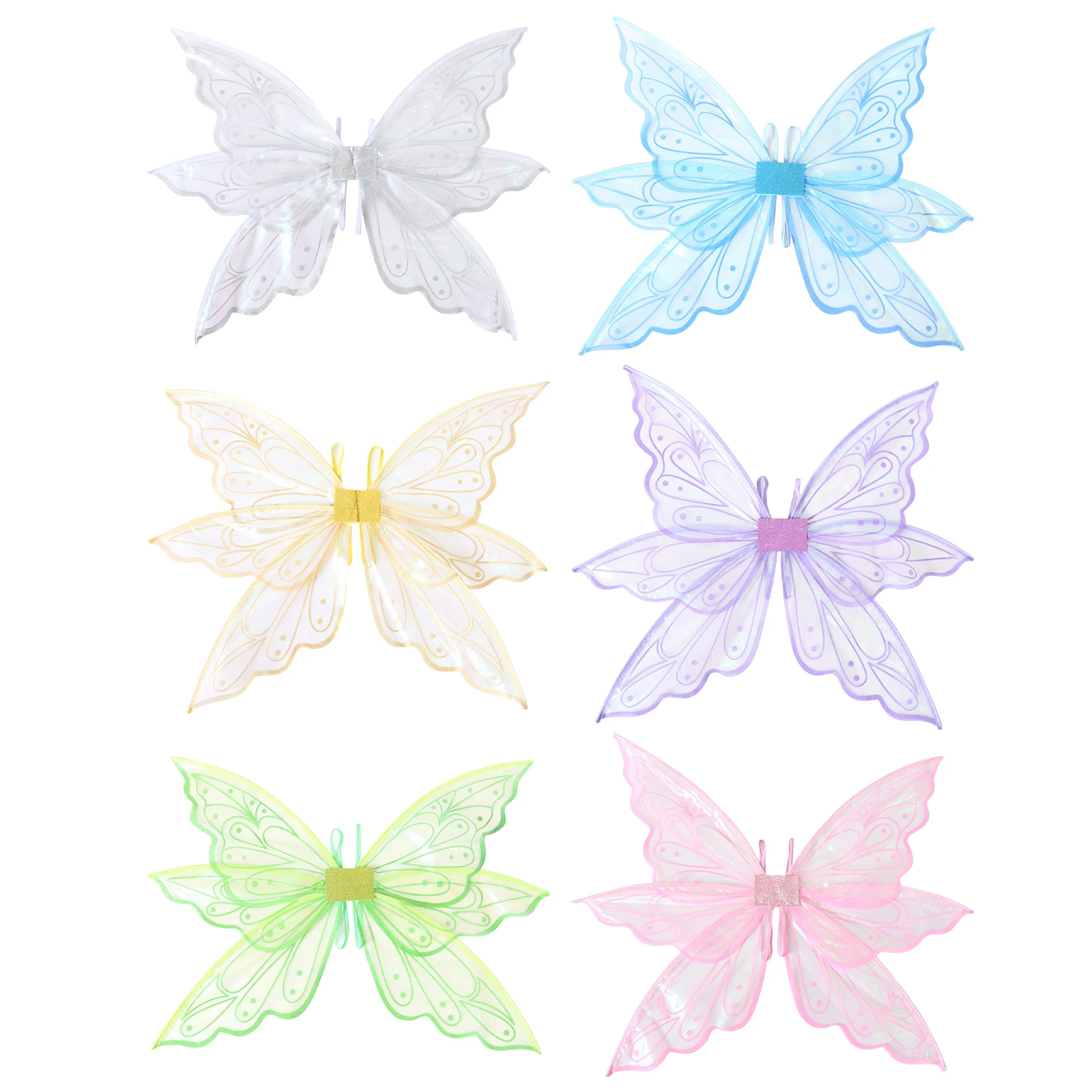 Halloween Costumes for Girls Butterfly Fairy Wings for Cosplay Costumes Sparkle Fairy Princess Wings Party Favor Accessories