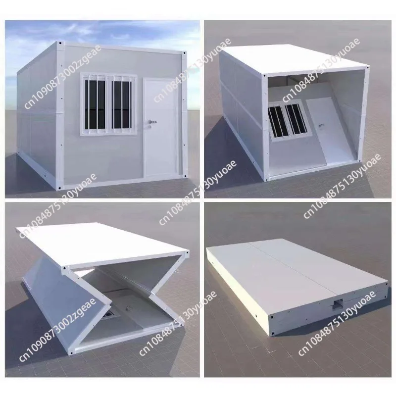 20-Foot foldable flat-packed container house with bathroom for easy movement and installation.