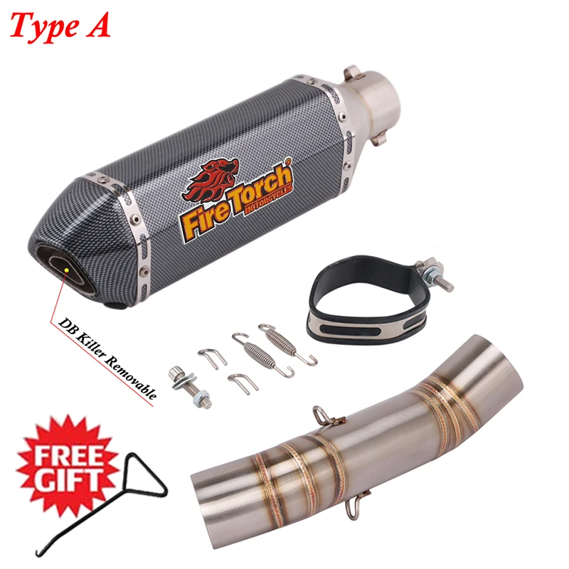 For Honda CB400 CBR400 CB500F CB500X CBR500 CBR500R 2016 - 2021 2022 Motorcycle Exhaust Muffler DB Killer Escape Moto Link Pipe