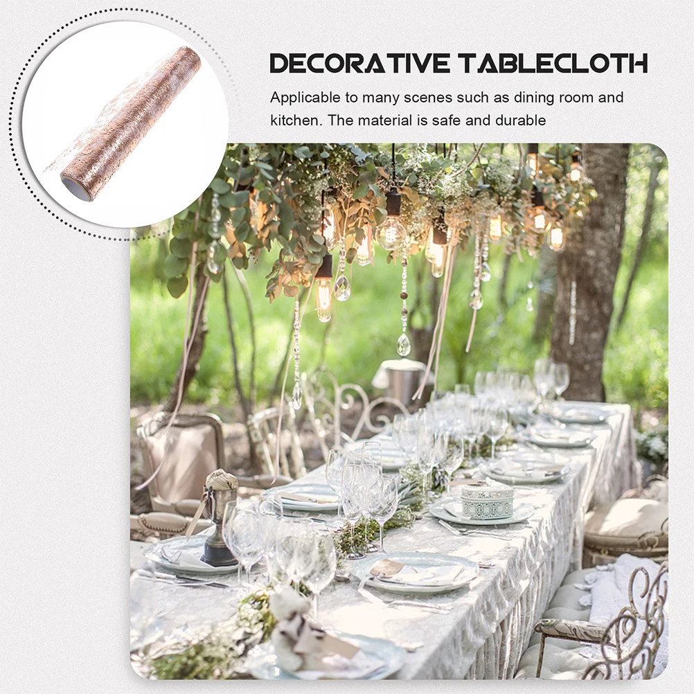 

2 Rolls Table Runner Floral Mesh Decor Covered Christmas Dining Sequin Glitter Wedding Bridal Shower Party Valentine